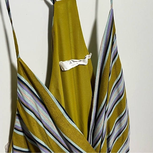 ASTR The Label Trendy Pleated front racerback bold retro stripes JUMPSUIT - Picture 6 of 12